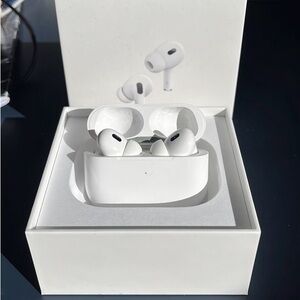 White Wireless Earbuds with Charging Case